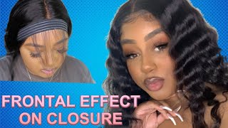 BEST LOOSE DEEP WAVE HAIR!! | HOW TO DO FRONTAL EFFECT ON 4x4 CLOSURE | HAIRSMARKET