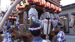 潮来祇園祭禮2015　中日　 七丁連合 通し砂切　下壹丁目の山車（千秋会囃子連）　00165