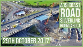 A19 Silverlink Coast Road Roundabout Development Update - 29th October 2017 - 4K Drone Footage