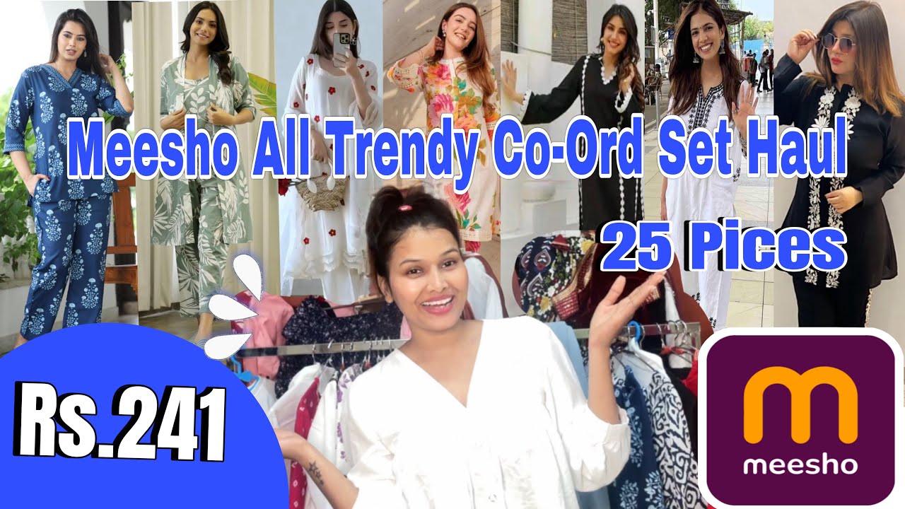 Meesho Trendy Co Ord Sets Haulёяшн Seemamaurya88 Youtube
