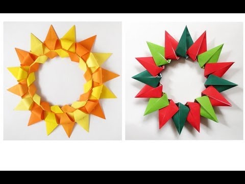 Paper Christmas Wreath -Corona Modular para Navidad Paper Christmas Wreath -Corona Modular para Navidad