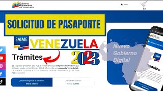 COMO SOLICITAR PASAPORTE NUEVO en la NUEVA PAGINA SAIME + Tips de ayuda 2023