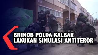 Siap Siaga Hadapi Aksi Teror, Brimob Polda Kalbar Lakukan Simulasi Antiteror