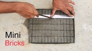 How to make MINI BRICKS by manual Easy method | BRICKLAYING MODEL HOUSE
