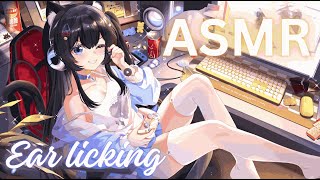 【ASMR】Pure Ear Licking \u0026 Eating ♡ Intense \u0026 Deep Mouth Sounds