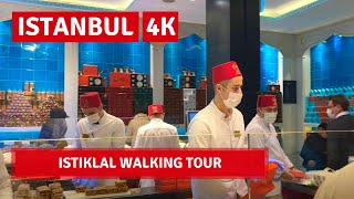 Istanbul 2022 Today Istiklal Street 16 January Walking Tour|4k UHD 60fps