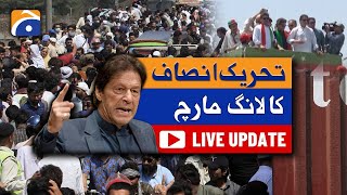 Imran Khan on Container to lead PTI Long March - Azadi March Updates - Geo News Live