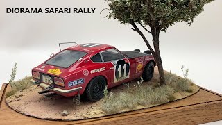 Safari Rally 1971, Datsun Fairlady 240Z 1/24 Diorama | Full Build Scale