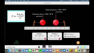 PhET Lab: Coulomb's Law