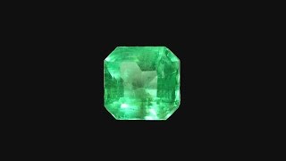 May Birthstone Gift 3.65cts Good Size Colombian Emerald Princess Cut