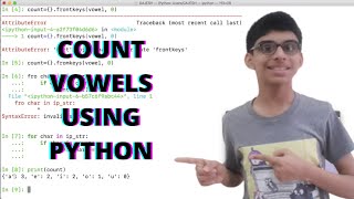 How to count vowels using python - Python Tutorial