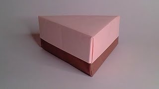 How to make a TRIANGULAR BOX WITH A LID out of paper ✅ | Origami STEP BY STEP