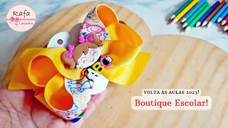 LAÇO BOUTIQUE ESCOLAR 🎀Dicas para a estampa ficar certinha! Laço Fácil #diy #handmade #backtoschool