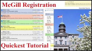 McGill REGISTRATION FASTEST WALKTHROUGH | Quick \u0026 Easy