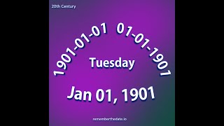 Remember The Date - 20th Century : Year 1901