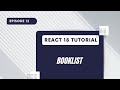 React 18 Tutorial - Booklist