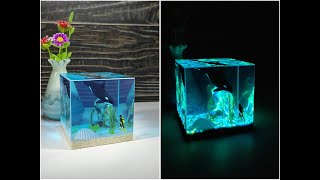 #shorts Killer whale resin diorama | Scuba diver resin diorama | Ocean resin decor | Resin Art