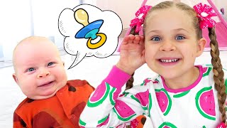 Diana Pretend Play with Baby Oliver | Funny stories for kids