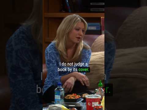 TBBT S03E09 | Penny - I Do Not Judge A Book By Its Cover #shorts - YouTube