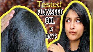 FLAXSEED GEL on my hair for 5 days *Before and After Results*