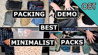 Packing Demo Best Minimalist Backpacks for Travel (Now with Packing Peanuts!🥜)