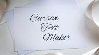 Cursive Text Maker (Top After Effects Templates)
