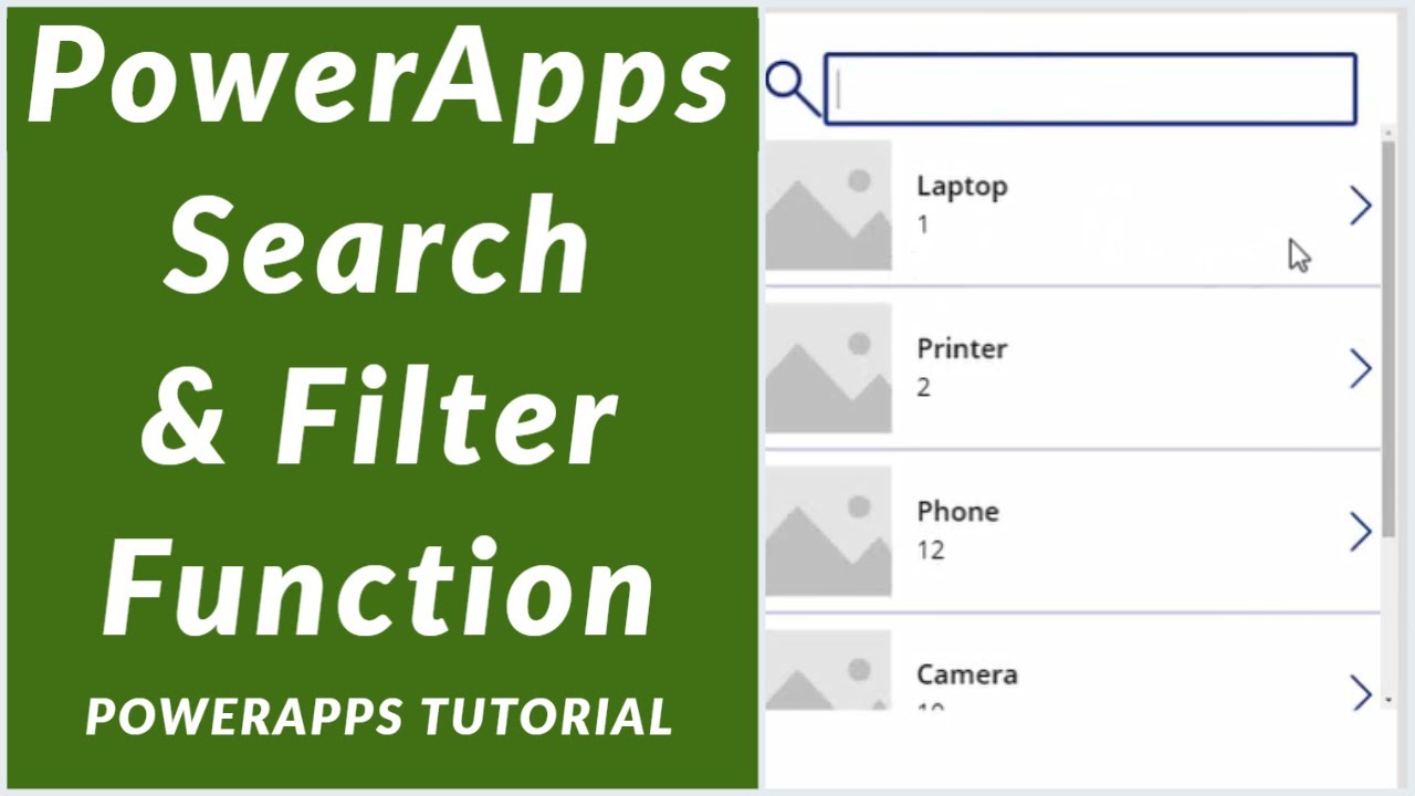 Powerapps Search And Filter Functions Youtube