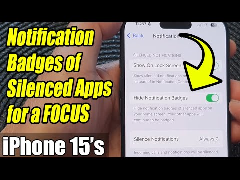 iPhone 15/15 Pro Max: How to enable/disable hiding silent app notification badges for FOCUS