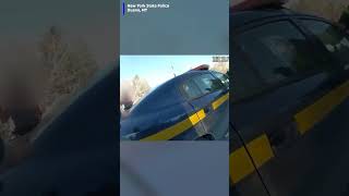 State trooper struck by vehicle while responding to crash scene. Bodycam captures the incident.