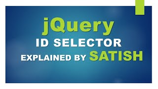 learn jQuery, Id Selector Explained #js #jquery #jquerytutorial #idselector #selectors