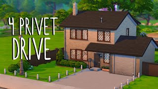 4 Privet Drive 🦉⚡ + CC Download // Sims 4 Speed Build
