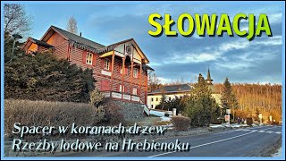 Słowacja 🇸🇰 Spacer w koronach drzew 🌲 Rzeźby lodowe na Hrebienoku 🧊