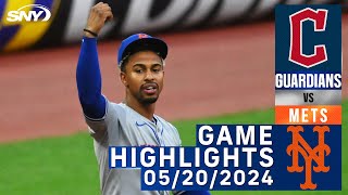 Mets vs Guardians (5/20/2024) | NY Mets Highlights | SNY