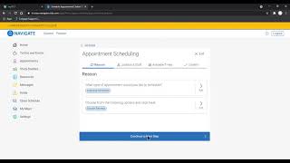 Schedule Appointments Using Navigate
