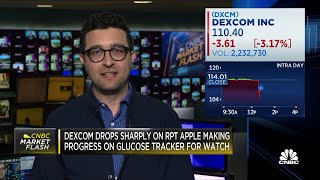 Dexcom shares fall on news Apple is progressing on glucose tracking for watch