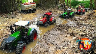 BRUDER RC TRACTORs Stuck In #Mud! Action video for kids