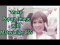 Make Popup Image with Materialize CSS [Web Turorial]