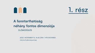 A fenntarthatóság néhány fontos dimenziója (1. rész)