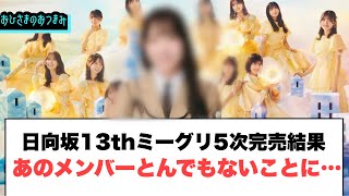 日向坂13thミーグリ5次完売結果　あのメンバーがとんでもないことに…○小坂菜緒名前が上がる[ 日向坂46情報]