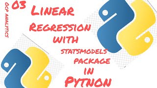 03 Linear Regression with Python using the statsmodels package #python #pythonprogramming