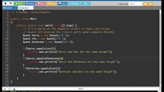 Java Classes Lesson 04) Comparing Objects