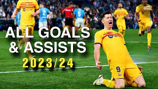 Robert Lewandowski  ► All 20 Goals & Assists in 2023/24 So Far!!! ● English Commentary HD