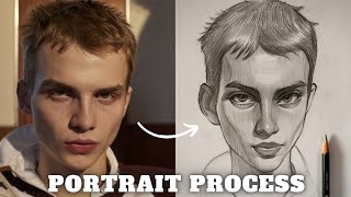 Draw with me - my full portrait process