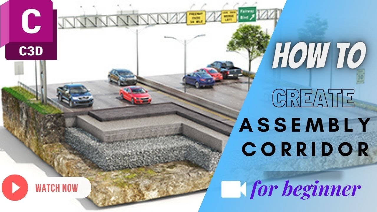 Create Corridor And Assembly For Beginner In Civil 3d Youtube