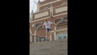 Extreme Footbag Stunt Down STAIRS!