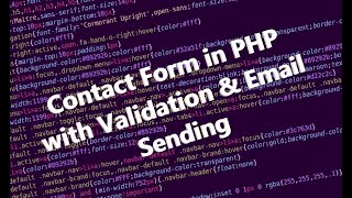 Contact form using PHP [validating form using JavaScript] - Part 2