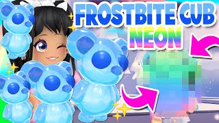 NEON FROSTBITE CUB +TRICKS in Adopt Me! (roblox)