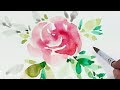 [LVL3] Wet on wet painting technique | Watercolor flower painting