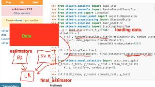 Machine Learning. Basic Stacking classifier in sklearn.