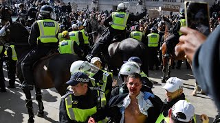 Far-right activists clash with London police amid global protests over racism